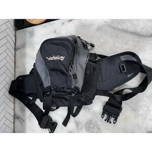 Timberland Black Gray Hiking Waist Pack Sling Bag Adjustable Straps Outdoor Gear